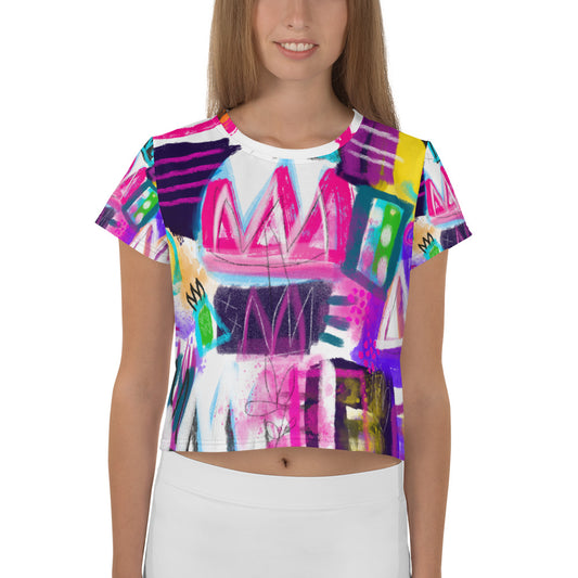 Pool Party All-Over Print Crop Tee