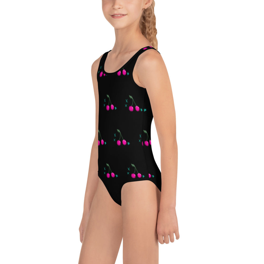 Cheeky Cherry All-Over Print Kids Swimsuit