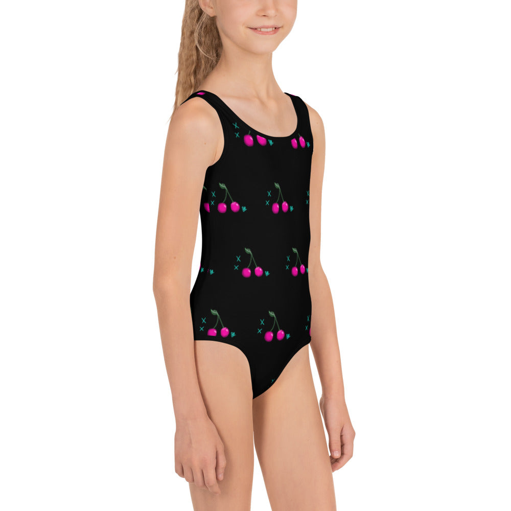 Cheeky Cherry All-Over Print Kids Swimsuit