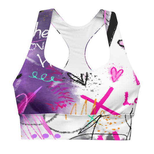 Heart Over Head Longline sports bra