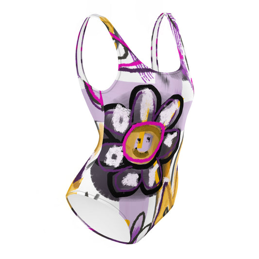 Happy Flower One-Piece Swimsuit