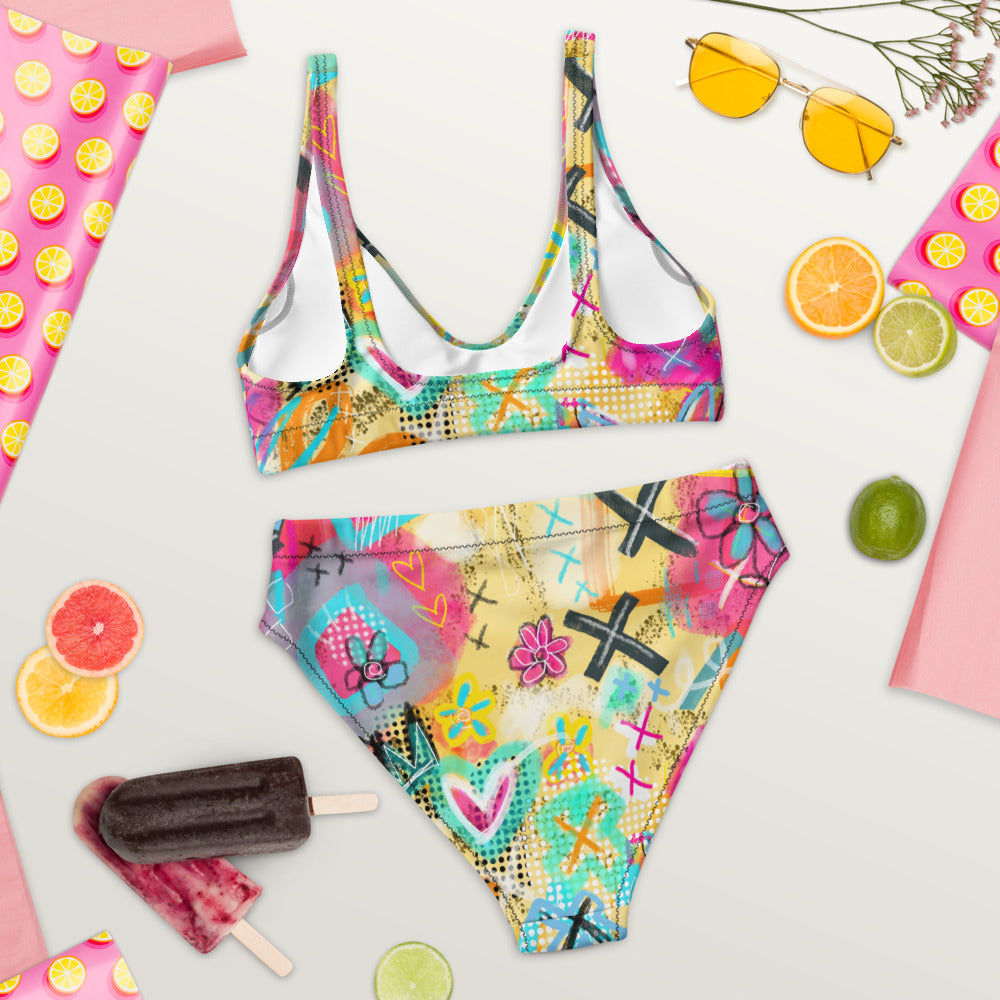 Born In The 80’s Recycled high-waisted bikini