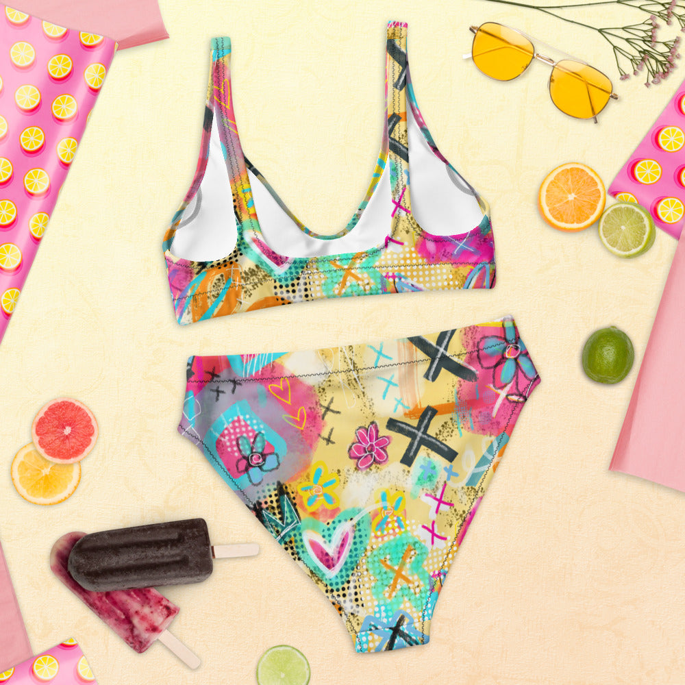 Born In The 80’s Recycled high-waisted bikini