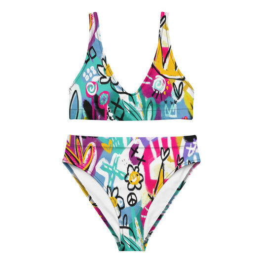 Pop Party Recycled high-waisted bikini