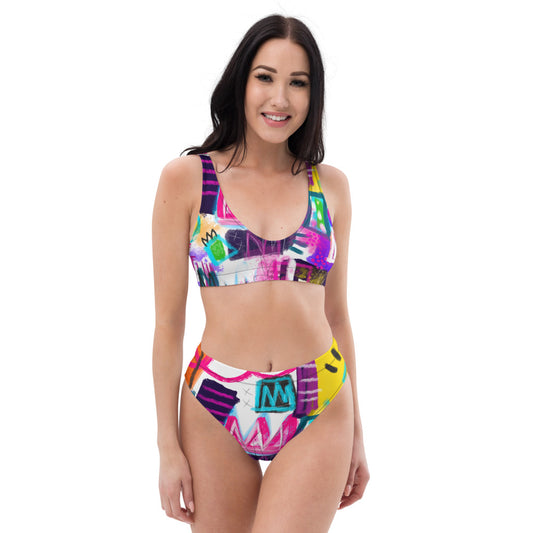 Pool Party Recycled high-waisted bikini