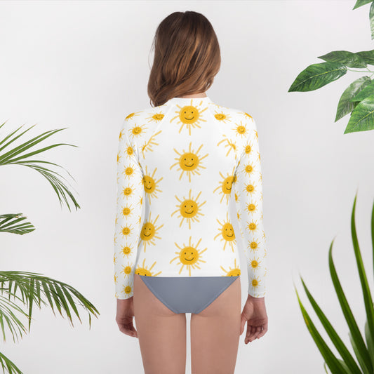 Sun Is Smiling Youth Rash Guard