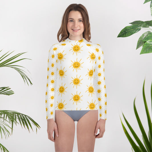 Sun Is Smiling Youth Rash Guard