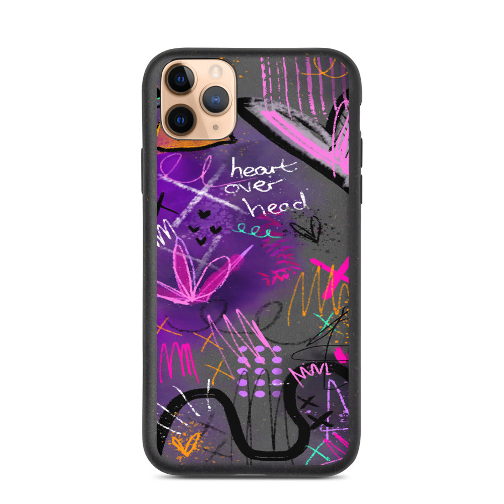 Heart Over Head Biodegradable phone case