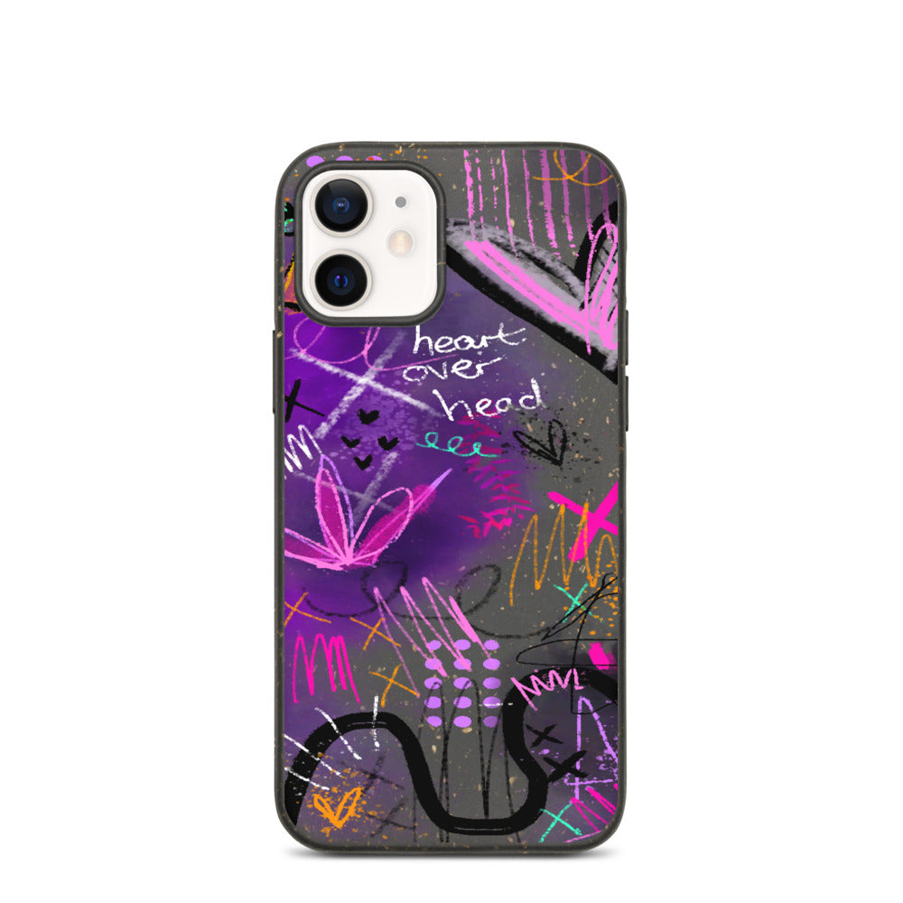 Heart Over Head Biodegradable phone case
