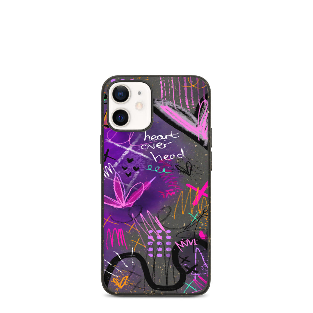 Heart Over Head Biodegradable phone case