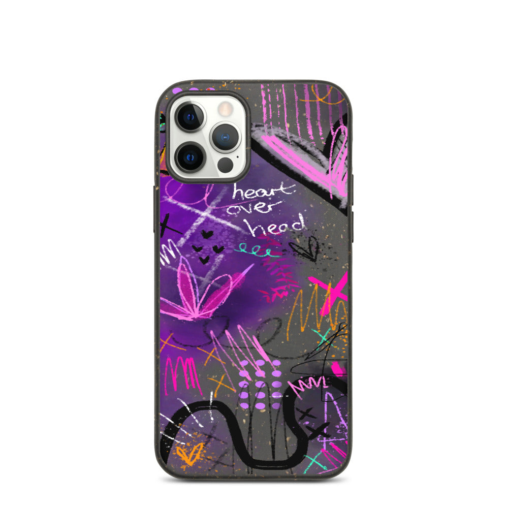 Heart Over Head Biodegradable phone case