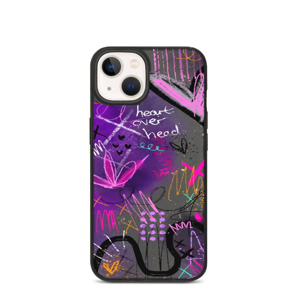 Heart Over Head Biodegradable phone case