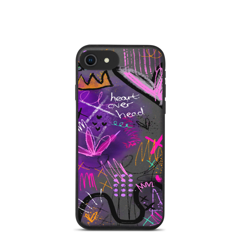 Heart Over Head Biodegradable phone case