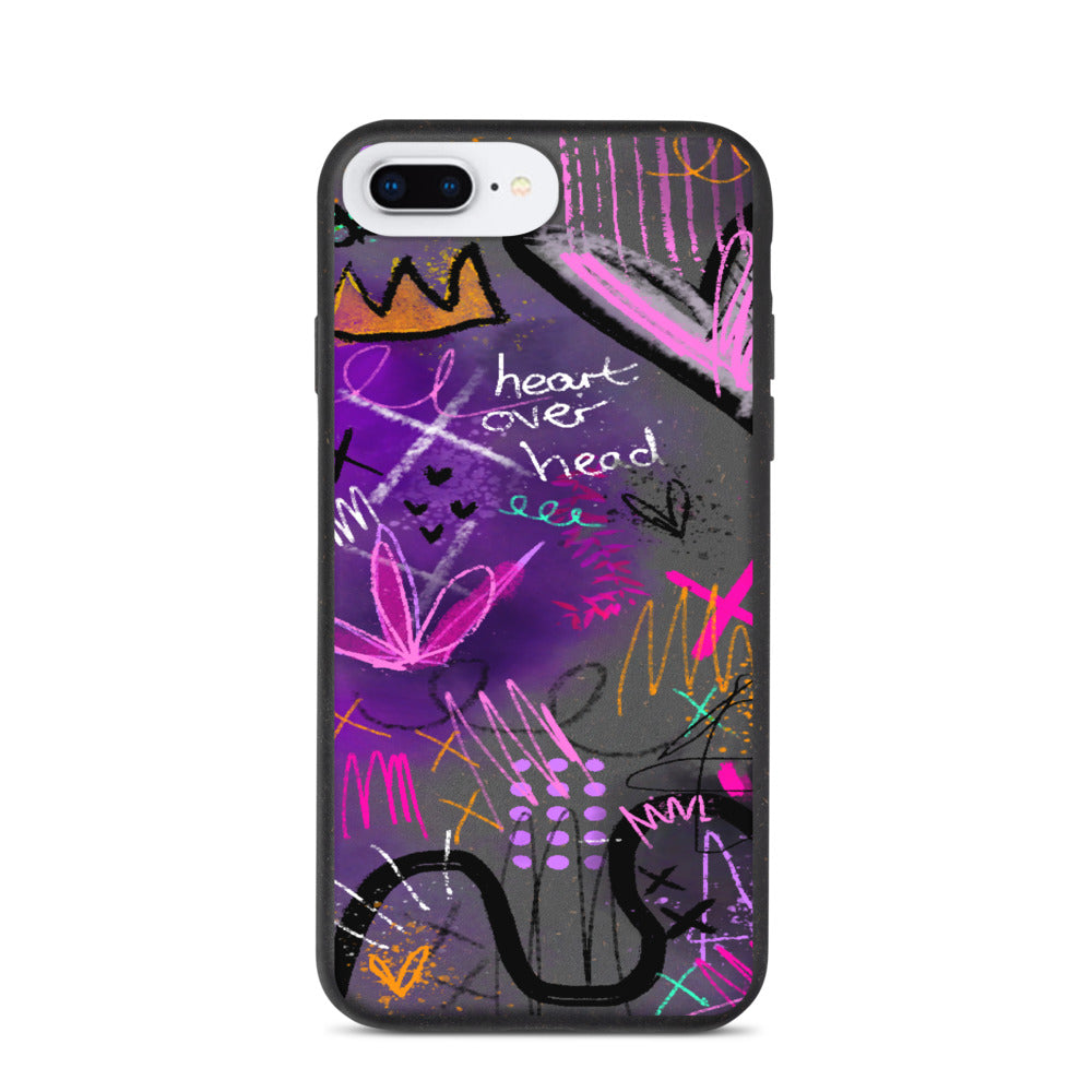 Heart Over Head Biodegradable phone case