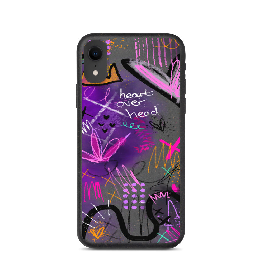 Heart Over Head Biodegradable phone case