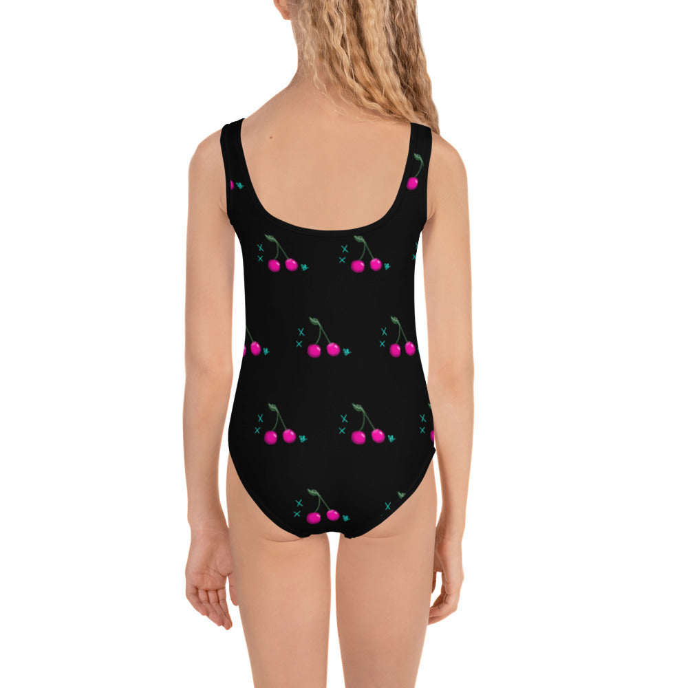 Cheeky Cherry All-Over Print Kids Swimsuit