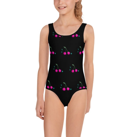 Cheeky Cherry All-Over Print Kids Swimsuit