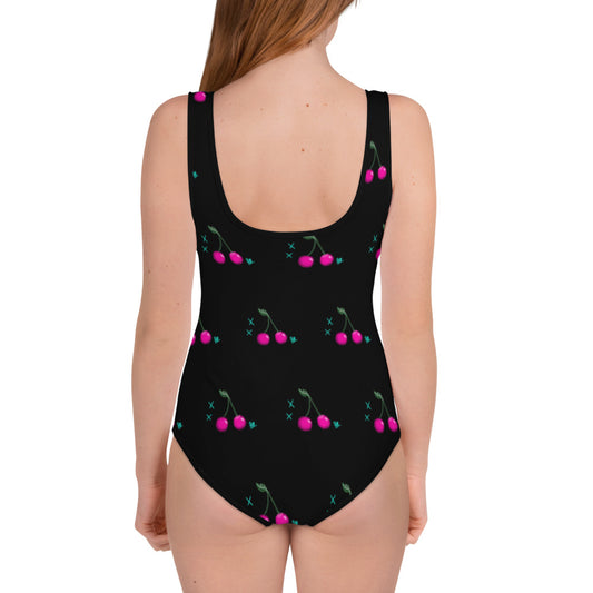 Cheeky Cherry All-Over Print Youth Swimsuit