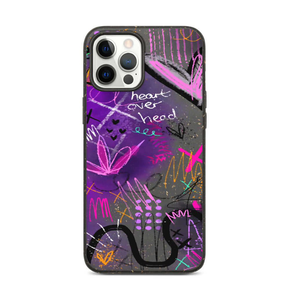 Heart Over Head Biodegradable phone case