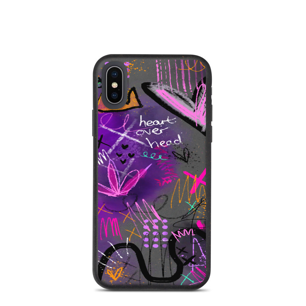 Heart Over Head Biodegradable phone case