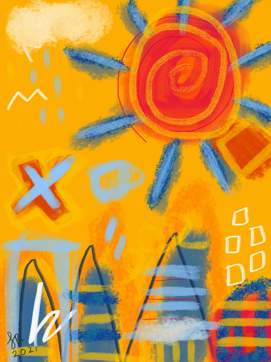 When The Sun Is High A1 Print